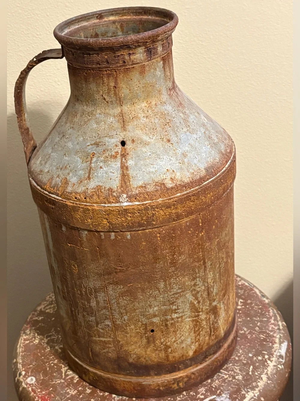 Vintage Antique Milk Can Jug 8 Quarts